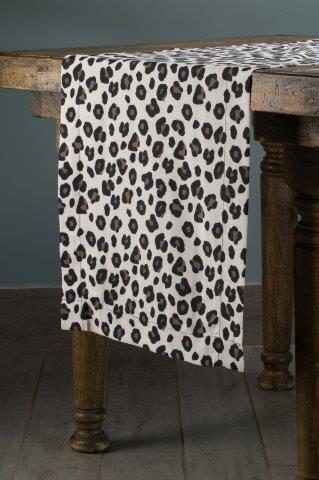 Specialty Snow Leopard table runner
